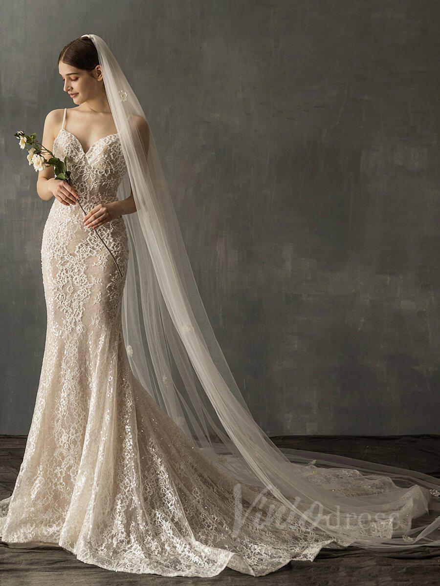 Elegant Floral Cathedral Veil For Bride AC1015-Veils-Viniodress-Ivory-Viniodress